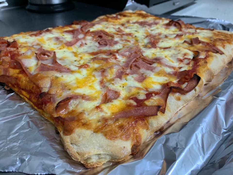 Pizza con aspecto casero